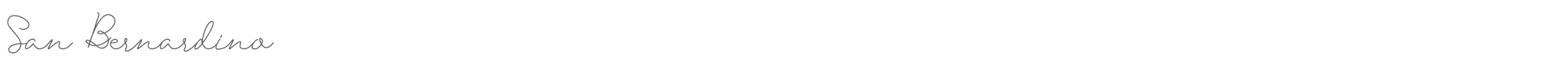 Sample characters San Bernardino Font